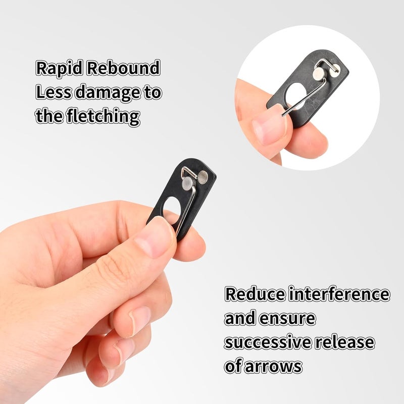 SOPOGER Arrow Rest for Recurve Bow - 4 Pcs Magnetic Metal Recurve Arrow Rest with Adhesive Back Hunting Shooting Targeting Recurve Bow Accessories - Image 4